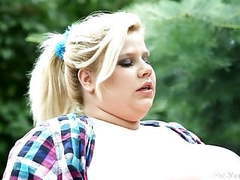 TubeChubby presents: Busty and beautful bbw rebecca punishes sub