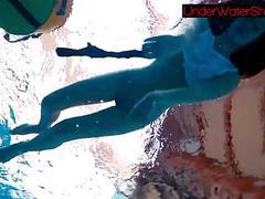TubeChubby presents: Perfect shaved teen in the pool