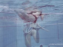 TubeChubby presents: Roxalana chech in scuba diving in the pool