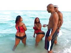TubeChubby presents: Bbw black very big ass butt two bitch at the beatch