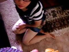TubeChubby presents: Chinese girl blowjob and rimjob par