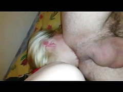 TubeChubby presents: Bbw blondie gives a deep ass licking rimjob