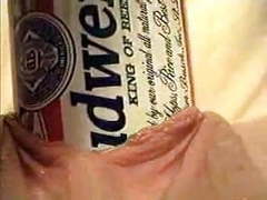 TubeChubby presents: Extreme object insertion using a budweiser beer can