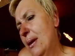 TubeChubby presents: Blonde mature fucked by the machine in pussy and ass