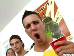 TubeChubby presents: Rachel starr, alexis fawx, and jamie valentine college orgy