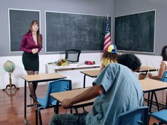 TubeChubby presents: Stunning teacher wearing stockings gets fucked in the class room - sarah lace, Couple, Hardcore, Pornstars, MILF, Long Hair, Pussy Licking, Lingerie, Stockings, Nylon, Blowjob, Anal, Pussy, Shaved Pussy, Cowgirl, Big Tits, Fake Tits, Teachers