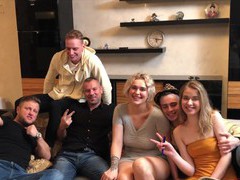 TubeChubby presents: Group fucking on the sofa with tattooed eva stone & yara phoenix