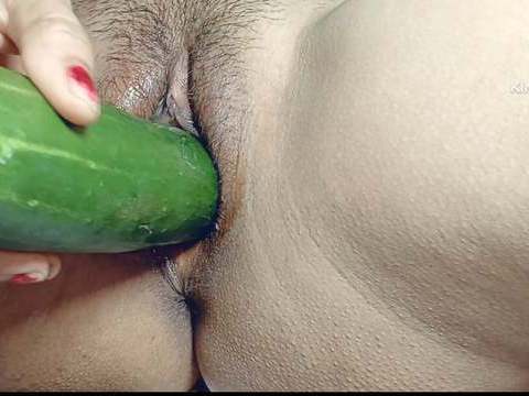 TubeChubby presents: I can't get any where big black cock so my small pussy fucked by big cucumber  in hindi