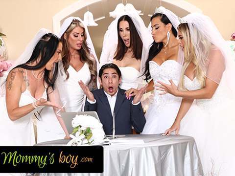 TubeChubby presents: Mommy's boy - furious milf brides reverse gangbang hung wedding planner for wedding planning mistake