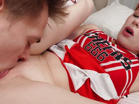 TubeChubby presents: Redhead cheerleader bringing steamy fantasies to life together with her bf