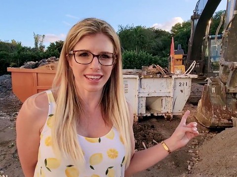 TubeChubby presents: Outdoors video of sexy blonde wife cory chase with glasses