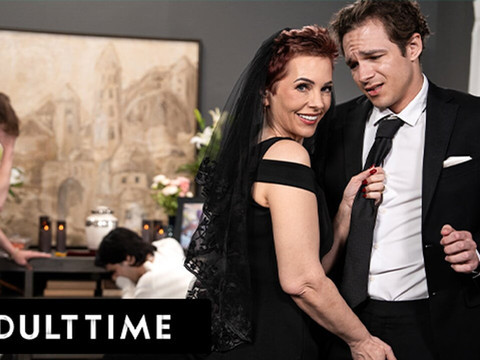 TubeChubby presents: Adult time - horny tattooed gilf ruby lynne caught fucking big dick stud during her hubby's funeral!