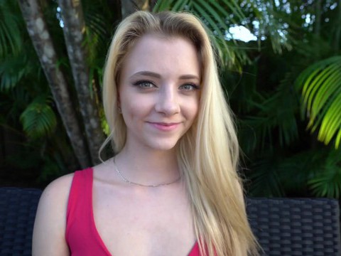 TubeChubby presents: Blonde neighbor riley star wants into the pool and offers her pussy